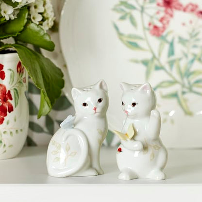 Lenox Butterfly Meadow Figural Kitten Salt and Pepper Set - - style: Salt & Pepper Set, Kitten