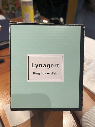Lynagert I LOVE YOU Hand Ring Holder Dish Ceramic Jewelry Holder Dish Trinket tray for Rings Earrings Necklace Organizer, Engagement Wedding Ring Holder, Christmas Birthday Gifts (Golden) - color: Golden
