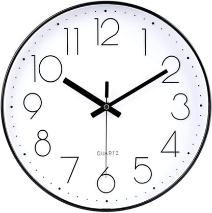 16 Inch Large Wall Clock Modern Elegant Style for Living Room Office Kitchen Dining Room - color: Black, size: 16 Inch