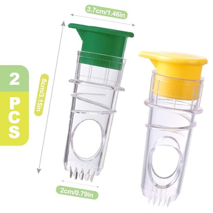 2 Pack Portable Lemon Squeezer Citrus Press Manual Handheld Juicer with Screw Cap Fruit Squeezer for Lime Orange Cocktails Bartender Kitchen Gadget Travel Size
