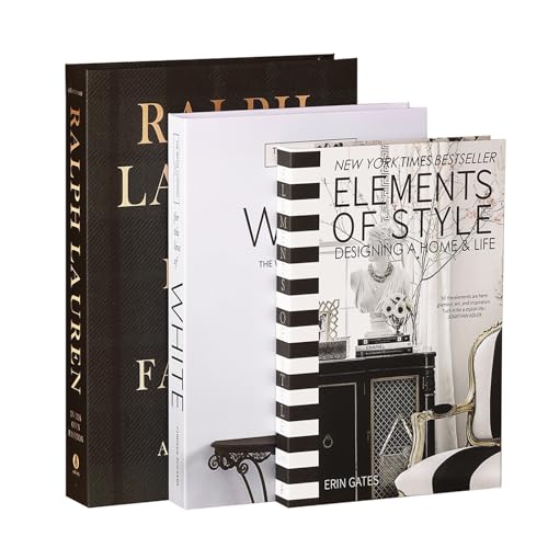 Aesthetic Decorative Books,Set of 3 Faux Book for Coffee Table Decor | Modern Faux Books for Decoration,Decor Books Set for Coffee Tables, Bookshelves, or Mantles,As Photo&Small Item Organizations - color: Zf001