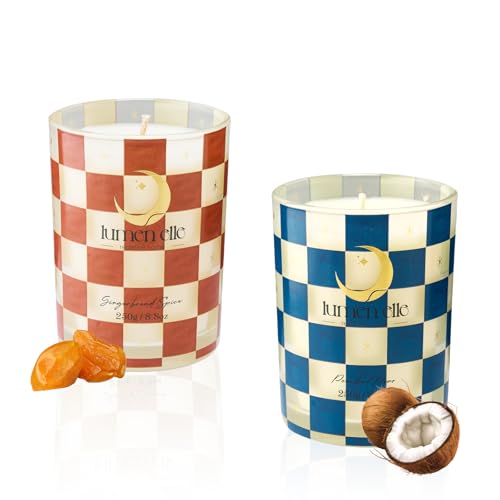 Winter Candle Gift Set for Women (2-Pack) - Gourmand, Fruity & Sweet Scented Soy Wax Candles, Clean Burning, Eco-Friendly, Cozy Home Decor Gift (8.8 oz Each) (Joyride Set No. 02)