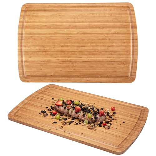 GAOMON 30 x 20 In Extra Large Bamboo Wood Cutting for Kitchen, Large Chopping Board, Stove Top Cover, Protector Board, Butcher Block, Charcuterie Board, Over the Sink Cutting Boards - size: 30"L x 20"W
