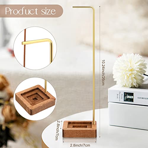 Treela 2 Sets Incense Holder for Sticks, Wooden Modern Upside Down Insence Stick Holder Burner Ash Catcher Handmade Round Tray Stand with Mat for Home Office Table Decor Yoga Spa Mediation Zen