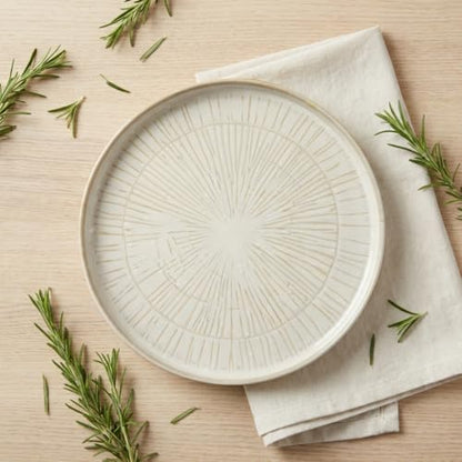 8.8-inch Ceramic Dinner Plate Set of 4, Ceramic Salad Plate Set, Retro Cream-Style Dinner Plate,Suitable for salads, appetizers, snacks, and sushi，Oven and dishwasher safety (White 4) - color: White 4