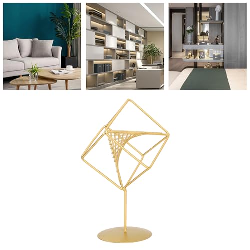 Metal Table Top Decor,Gold 3D Metal Geometric Sculpture Home Table Top Decor Balls Decorative Sphere Art Decor for Living Room Office, Gavigainbxu23v6gsq