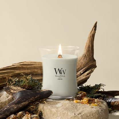 WoodWick Fireside Holiday Candle Gifts for Women and Men, 9.7 oz Medium Hourglass Candle with Crackling Wick - color: Fireside, size: 9.7oz