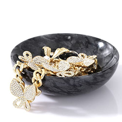 Marble Jewelry Dish - Rings Holder - color: Black