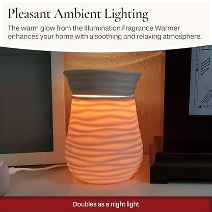 Candle Warmers ETC. Illumination Fragrance Warmer- Light-Up Warmer for Warming Scented Candle Wax Melts and Tarts or to Freshen Room, White Harmony - size: Harmony (Porcelain)