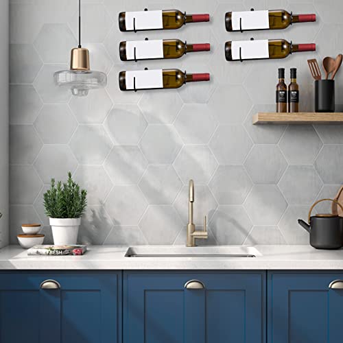 uxcell Spiral Wine Wall Holder 12 Pcs, Metal Wine Bottle Display Holder, Wine Bottles Display Wall Storage Shelf -for Home Kitchen Bar Wall Decor Black Right - style: Right Style