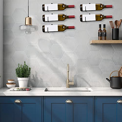 uxcell Spiral Wine Wall Holder 12 Pcs, Metal Wine Bottle Display Holder, Wine Bottles Display Wall Storage Shelf -for Home Kitchen Bar Wall Decor Black Right - style: Right Style