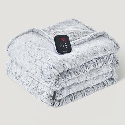 Bearhug Electric Blanket Full Size 77" x 84", 10 Heat Settings Heated Blanket, 1-12 Hour Auto Shut-Off, Faux Fur & Sherpa Dual-Sided Heating Blanket, Machine Washable, Gift-Ready Elegant Packaging - color: Dreamy Milky Way, size: Full Size 77" x 84"