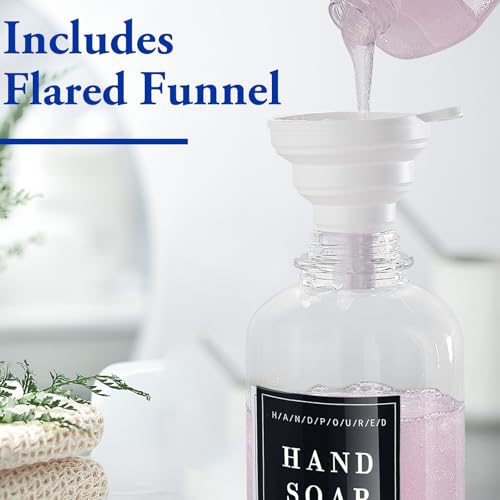 Dish and Hand Soap Dispenser, Set of 2 * 16.9oz | Glass Soap Dispenser with Pump,Tray,Funnel,500ML Countertop Soap and Lotion Dispenser for Kitchen, Bathroom Set - color: Ks-5010-34y-2g