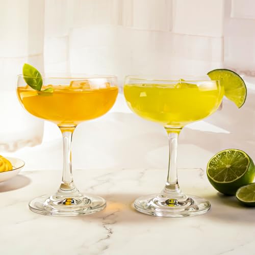 Champagne Glasses Set of 12-7oz Elegant Coupe Glasses, Crystal Cocktail Glasses for Martini, Champagne, Desserts, Home Bar, Wedding, and Party (12 PCS) - color: 12 PCS