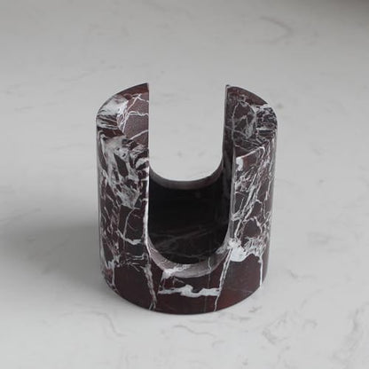 Natural Marble Travertine Sponge Holder for Kitchen Counter, Drying Rack, Sponge Caddy for Sink Organizer - Rosa Levanto Marble - color: Rosa Levanto Marble