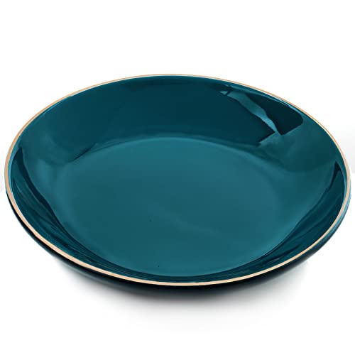 HANKOR 4.75" Ceramic Jewelry Tray, Small Ring Dish Holder Trinket Tray, Catch All Trays for Ring Earring Necklace Key, Christmas Gifts for Women Girls, Green - color: Green