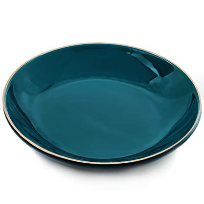 HANKOR 4.75" Ceramic Jewelry Tray, Small Ring Dish Holder Trinket Tray, Catch All Trays for Ring Earring Necklace Key, Christmas Gifts for Women Girls, Green - color: Green