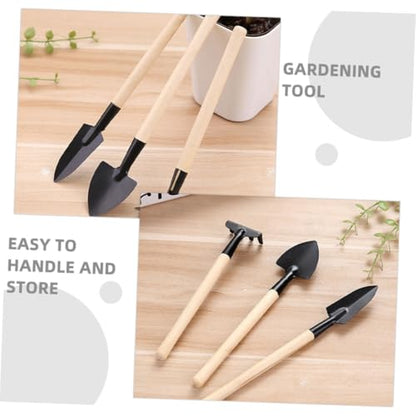 VALICLUD 9pcs Mini Garden Tool Set Rake, Trowel, and Shovel for Transplanting, Cultivating, and Potted Plants – Small Handheld Gardening Tools for Bonsai, Succulents, and Indoor Plant Care