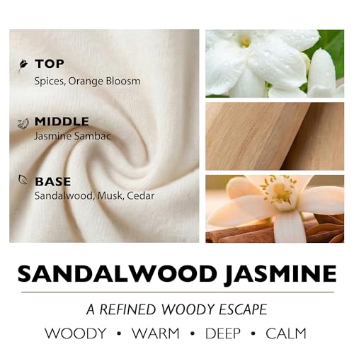 HomeLights Soy Wax Candles for Home Scented, 1-Wick Candles in Sandalwood Jasmine Scented, Industrial Chic Aromatherapy Candles Gift for Parties, Relaxing, 6.7oz - color: Sandalwood Jasmine