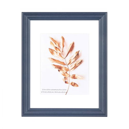 Navy Blue 11x14 Picture Frame, Display Pictures 8x10 with Mat or 11x14 Without Mat, Wall Hanging Photo Frame, 1 Pack - color: Navy Blue, size: 11x14-1P