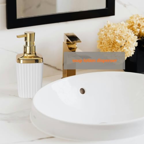 9 PCS White Bathroom Accessories Set with Trash Can Bathroom Accessory | All-in-One Kit with Trash Can,Toothbrush Holder,Soap Dispenser,Toothbrush Cup,Vanity Tray,Soap Dish,Toilet Brush etc for Home - color: White