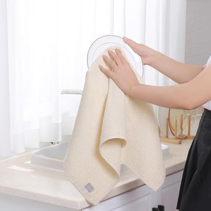 Homaxy 100% Cotton Waffle Weave Kitchen Towels, 5-Pack, Beige | 13 x 28 Inches, Ultra Soft Absorbent Dish Towels, Quick Drying Cleaning Towels - color: Beige, size: 13 X 28 - 5 Pack