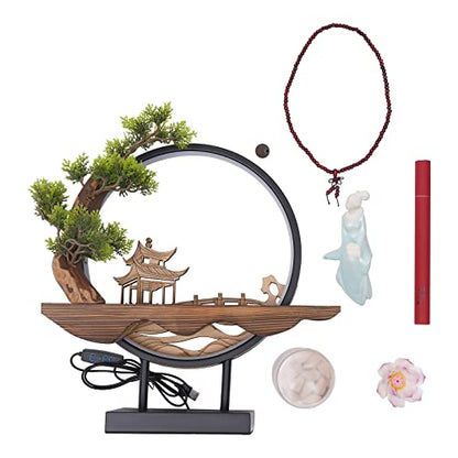 Backflow Incense Holder with LED Light, Countertop Incense Burner Holder Chinese Retro Ceramic Backflow Incense Burner for Relaxing or Home Decor (Style 5) - size: Style 5