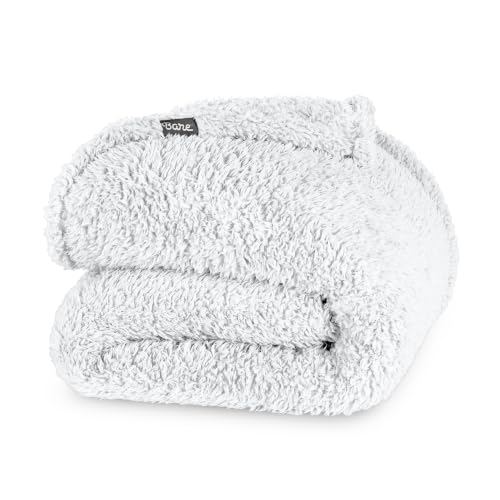 Bare Home Faux Shearling Blanket - Full/Queen Size - Blanket for Bed, Sofa, Couch, Camping, Travel, and Gifts - Warm & Lightweight - Fluffy & Soft (Full/Queen, Solid White) - color: 01 - Solid White, size: Full/Queen