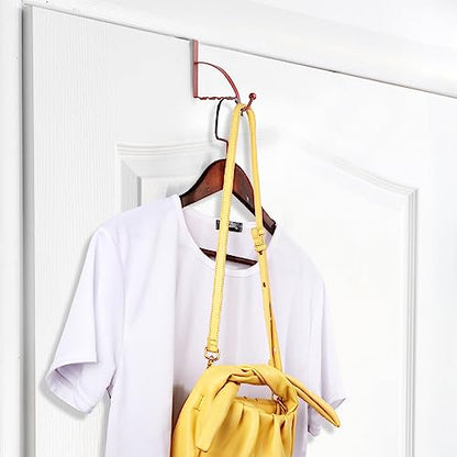 Hotop 2 Pcs Over The Door Hooks, Clothes Hanger, Over Door Hanger, Rose Gold - color: Rose Gold