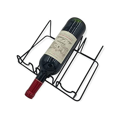 Countertop 3-Bottle Wine Holder - Modern Matte Black Metal Wine Rack - No Assembly Required - color: Matte Black