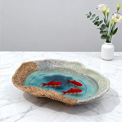 Fruit Bowl,12" Decorative Bowl,Ceramic Christmas Bowl,Jewelry and Key Holder for Modern Farmhouse Décor,Room Decor,Entryway Decor Bowls