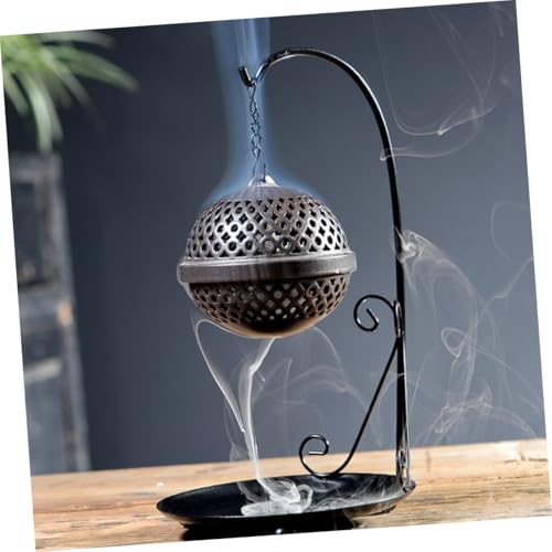 TIDTALEO Backflow Incense Burner Holder Antique Hollow Carving Aromatherapy Ornament for Home Bedroom Yoga Desk Decoration