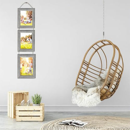 5x7 Wall Hanging Picture Frames Collage with 3 Opening Frames Grey - color: Grey, size: 5x7