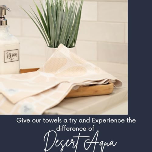 Kitchen Towels, Dish Towels for Kitchen, 3 Pc Kitchen Towel Set | Microfiber Waffle Towels, 16 x 26 inches, with Hanging Loops, Reusable Tea Towels, Cute Kitchen Towels - 3 Pack - color: Tan