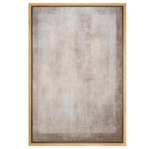SIGNWIN Framed Canvas Print Wall Art Pastel Grunge Watercolor Gray Abstract Shapes Illustrations Modern Art Decorative Minimalism for Living Room, Bedroom, Office - 24"x36" Natural - color: A04-2308-win19, size: 36"L x 24"W