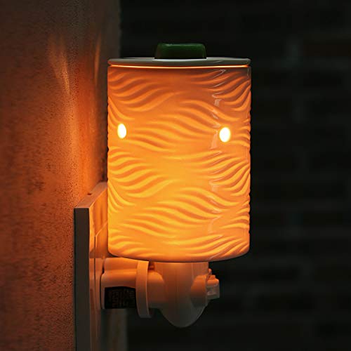Plug in Wax Melt Warmer, Plug in Wax Warmers for Scented Wax, Scentsy Diffuser for Fragrance Oil Wax Melter Decoration with Two Bulbs