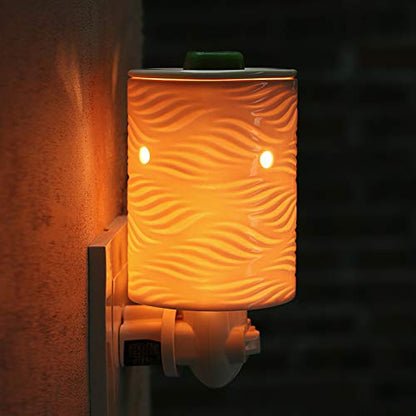 Plug in Wax Melt Warmer, Plug in Wax Warmers for Scented Wax, Scentsy Diffuser for Fragrance Oil Wax Melter Decoration with Two Bulbs