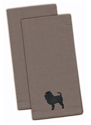 Caroline's Treasures BB3448GYTWE Affenpinscher Gray Embroidered Towel Set of 2 Decorative Bathroom Guest Hand Towel for Hand, Face, Tea, Dishcloth, 19 X 25, Grey - color: Gray, style: Affenpinscher
