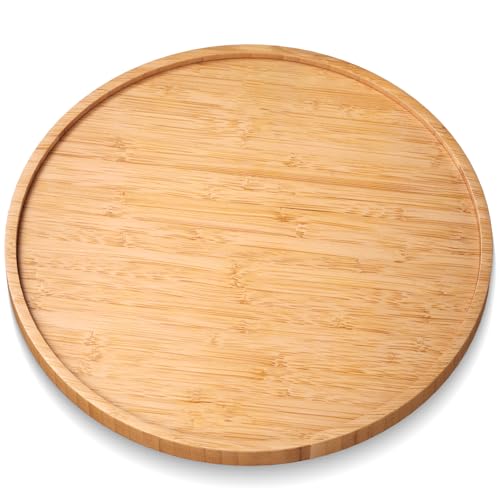 VERTORGAN Bamboo Serving Tray,11.8 Inch Trays,Home Decor(Natural) | Coffee Table Tray,Living Room Decor,Bar Serving Platter,Party Tray,Charcuterie Board,Cheese Platter, Decorative Wood Tray - color: Natural-11.8in