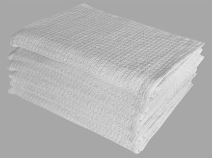 Dish Towels|Kitchen Dish Cloths Two-Sided Waffle Terry|13x28 Inches 100% Cotton Dish Rags Washing Dishes|Super Absorbent Reusable Quick Drying Dish Towels| 6-Pc Set White - color: White-2