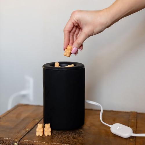 Happy Wax Black Mod Warmer for Scented Wax - Large Wax Warmer with Timer. Perfect Wax Melter for Scented Wax Melts - color: Black
