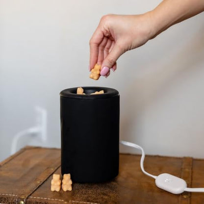 Happy Wax Black Mod Warmer for Scented Wax - Large Wax Warmer with Timer. Perfect Wax Melter for Scented Wax Melts - color: Black