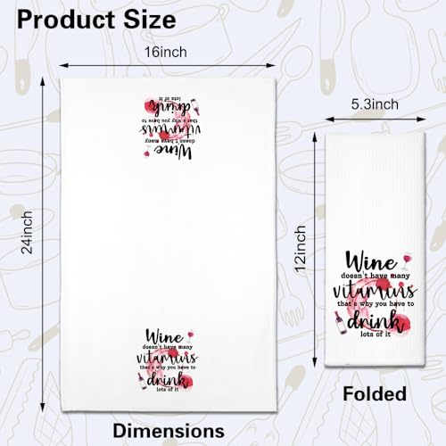 Cheers to Pour Decisions Funny Kitchen Towels 2 Pack, Sweet New House Gift for The Hostess, Christmas Birthday Housewarming Gift for Mom Grandma Sisters Neighbors Friends - color: Decisions Set