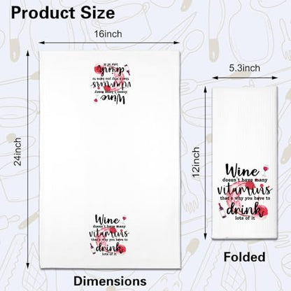 Cheers to Pour Decisions Funny Kitchen Towels 2 Pack, Sweet New House Gift for The Hostess, Christmas Birthday Housewarming Gift for Mom Grandma Sisters Neighbors Friends - color: Decisions Set