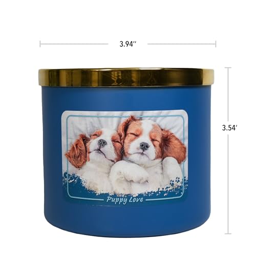 Colonial Candle Puppy Love Scented Jar Candle, 14 oz - Warm & Comforting Home Fragrance, Long-Lasting Burn, Made in The USA - color: Puppy Love