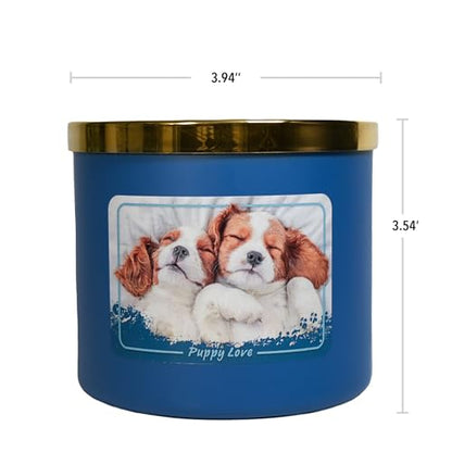 Colonial Candle Puppy Love Scented Jar Candle, 14 oz - Warm & Comforting Home Fragrance, Long-Lasting Burn, Made in The USA - color: Puppy Love