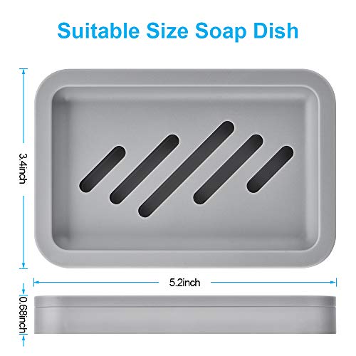 2PCS Draining Soap Dishes, Dishwashing Sponge Holder with Water Tray | Dishwashing Sponge Soap Holder with Water Tray,Keep the Place Dry,Easy to Clean Soap Cases, Suitable for Kitchen,Bathroom
