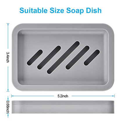 2PCS Draining Soap Dishes, Dishwashing Sponge Holder with Water Tray | Dishwashing Sponge Soap Holder with Water Tray,Keep the Place Dry,Easy to Clean Soap Cases, Suitable for Kitchen,Bathroom