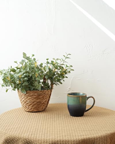 Bosmarlin Ceramic Coffee Mug Set of 4, 17 Oz, Coffee Cups with Big Handle, Microwave Safe, Unique Reactive Glaze(17 Oz, Pale Green) - color: Pale Green