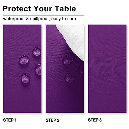 Square Tablecloth, Royal Purple, 30 x 30 Inch, 1 Pack | Waterproof, Wrinkle Resistant, Washable Polyester Table Cloth for Dining Room/Birthday/Party/Camping - color: Royal Purple, size: 30" x 30" (Square)